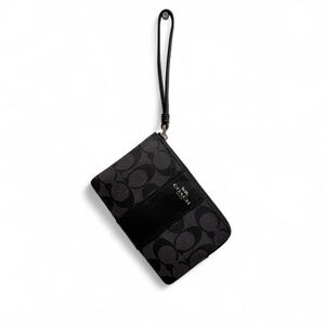 Coach Signature Black Wristlet